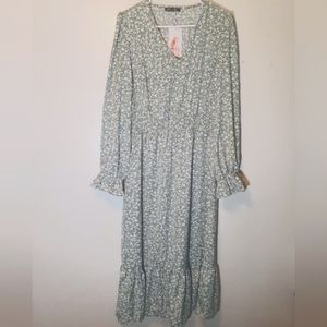 L PrettyGarden Floral Cottage Core Dress